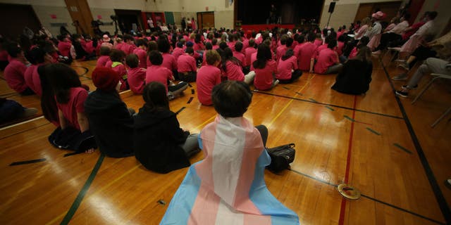 Student wears trans flag at school