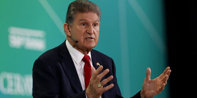 Sen. Joe Manchin, D-W.Va., speaks during the CERAWeek By S&P Global conference in Houston on March 10, 2023.