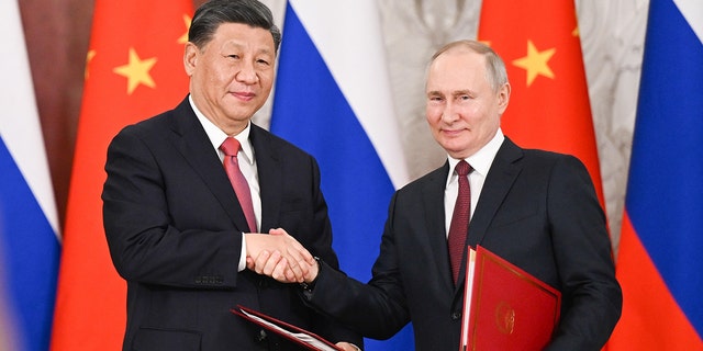 Kineski predsjednik Xi Jinping i ruski predsjednik Vladimir Putin razgovarali su u Kremlju u Moskvi, Rusija, 21. ožujka 2023. Xi je u utorak . 