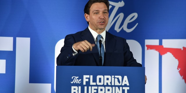 DeSantis rips Manhattan DA Bragg's 'flimsy' Trump indictment in New York speech: Agenda 'not the rule of law' 2 Florida Gov. Ron DeSantis speaks during 'The Florida Blueprint' event on Long Island, New York, on April 1, 2023. DeSantis made comments on the grand jury's indictment of former President Donald Trump.