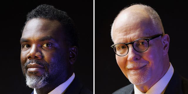 Mayoral candidates Brandon Johnson, left, and Paul Vallas, on Jan. 23, 2023, in Chicago. Chicagoans will vote Tuesday on which of the two Democrats will replace outgoing Mayor Lori Lightfoot.