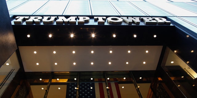 An exterior view of Trump Tower in New York on April 12, 2023 as former US President Donald Trump who is scheduled to return to New York City.