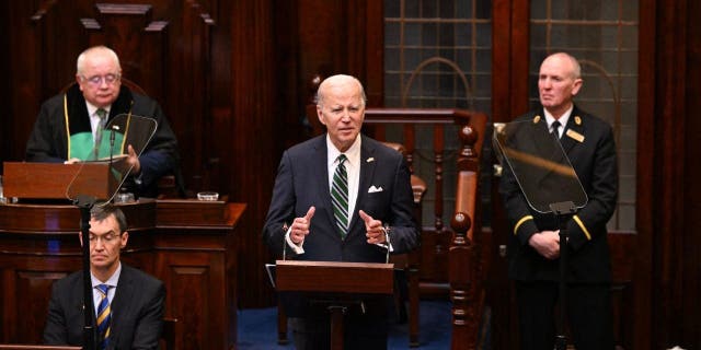 Biden speaking in Ireland
