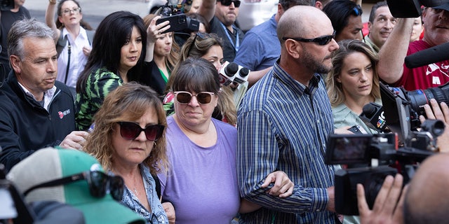 Relatives of Jack Teixeira leave John Joseph Moakley United States Courthouse following his arraignment on April 14, 2023, in Boston, Massachusetts. Teixeria, a Massachusetts Air National Guardsman, is charged in a major classified leak. 