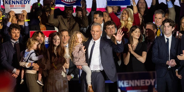RFK Jr. waves to crowd after announcing presidential candidacy