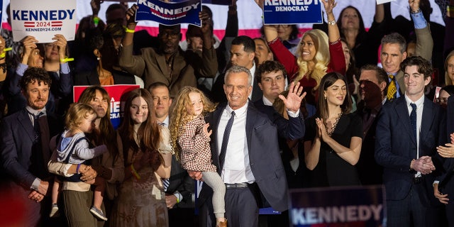 RFK Jr. waves to crowd after announcing presidential candidacy