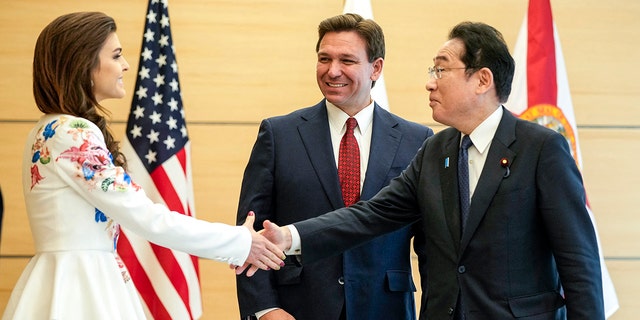 Casey DeSantis and Ron DeSantis in Japan