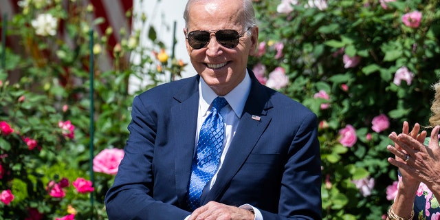 Biden smiling