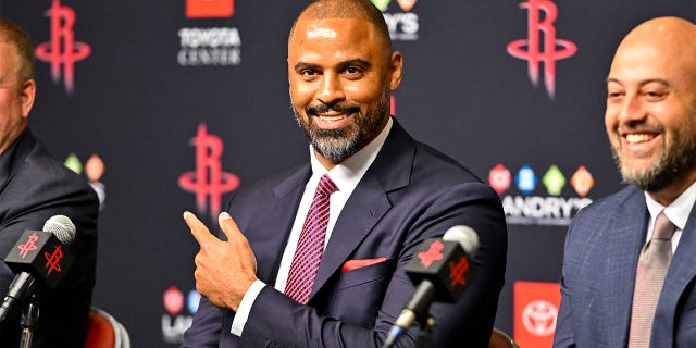 Ime Udoka is introduced as head coach of the Rockets
