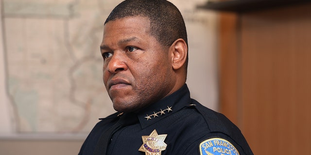 San Francisco Police Chief Bill Scott appears during a news briefing at SFPD headquarters on Dec. 13, 2018.