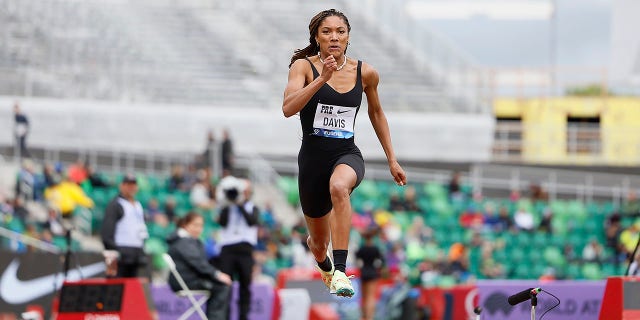 Tara Davis at the Wanda Diamond League Prefontaine Classic
