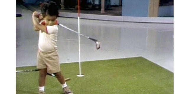 Tiger Woods as a two-year-old golf prodigy on "The Mike Douglas Show," on Oct. 6, 1978. 