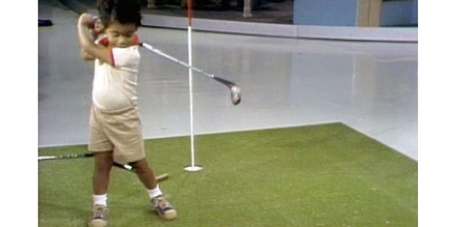 Tiger Woods as a two-year-old golf prodigy on "The Mike Douglas Show," on Oct. 6, 1978.