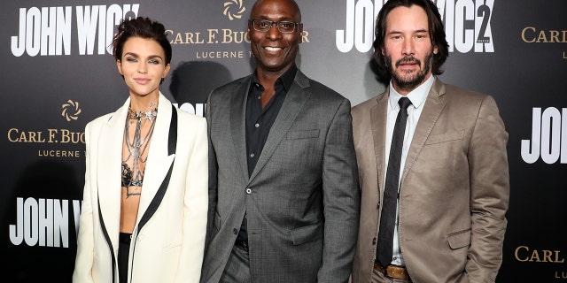 Ruby Rose, Lance Reddick and Keanu Reeves at the premiere of "John Wick 2."