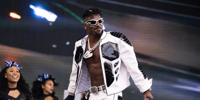 Rapper and former NFL player Antonio Brown performs during the Rolling Loud Los Angeles at Hollywood Park Grounds on March 4, 2023, in Inglewood, California.