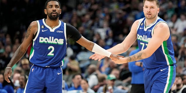 Kyrie Irving and Luka Doncic play against the Hornets