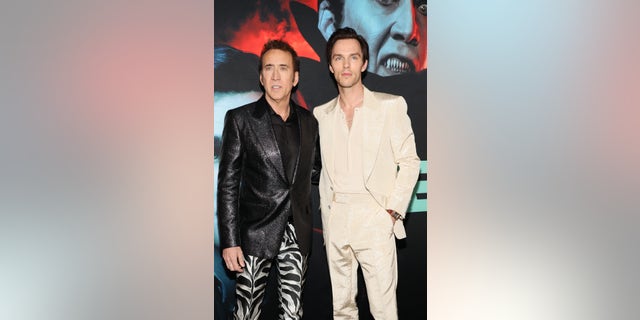 Nicolas Cage and Hoult attend the premiere of Universal Pictures' "Renfield."