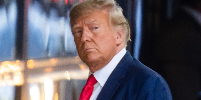 Former U.S. President Donald Trump is seen in Midtown on April 3, 2023, in New York City.