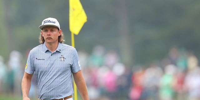 Cameron Smith of Australia looks on from the third green during a practice round prior to the 2023 Masters Tournament at Augusta National Golf Club April 4, 2023, in Augusta, Ga.