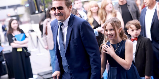 Jeremy Renner and his daughter Ava Berlin Renner attend the Los Angeles premiere of Disney+'s original series "Rennervations."