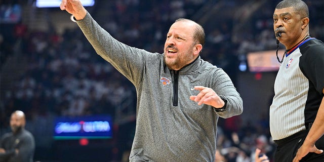 Tom Thibodeau yells during Game 2 of the NBA Playoffs