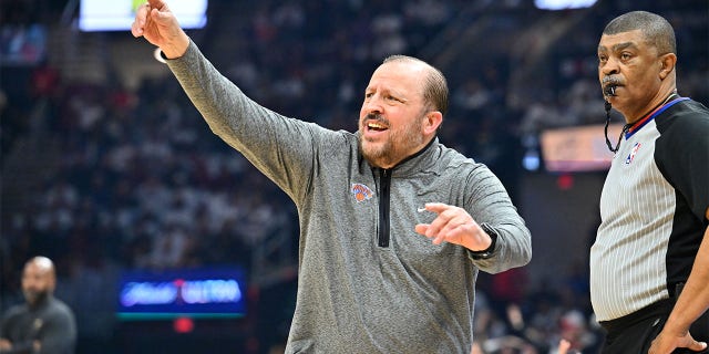 Tom Thibodeau yells during Game 2 of the NBA Playoffs