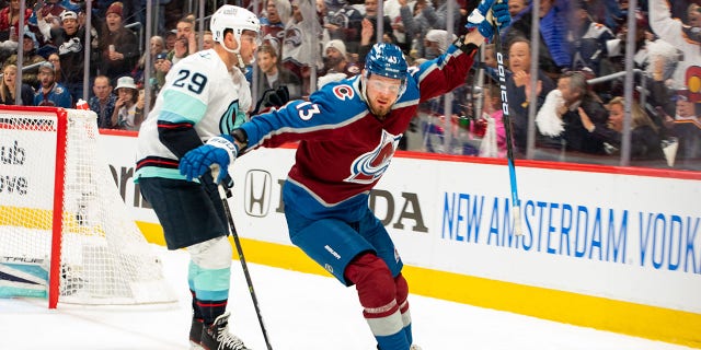 Valeri Nichushkin scores a goal in game two against Seattle
