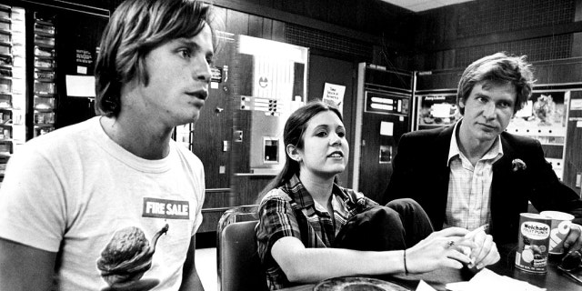 Mark Hamill, Carrie Fisher and Harrison Ford