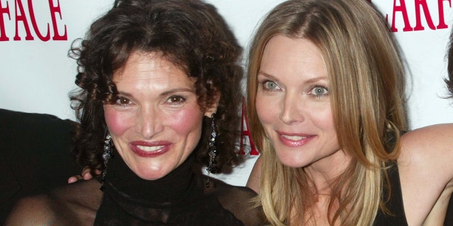 Michelle Pfeiffer and Mary Elizabeth Mastrantonio at the 25th Anniversary of Scarface