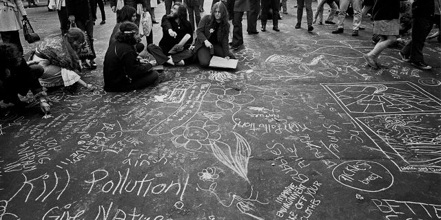sidewalk chalk drawings earth day