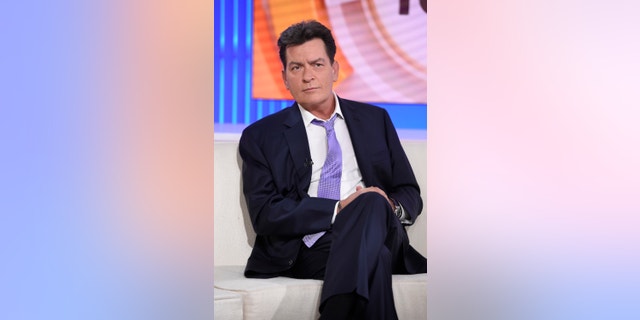 Charlie Sheen on the set of "Today" during his HIV diagnosis announcement.