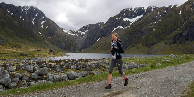 Joasia Zakrzewski competes in the The Arctic Triple