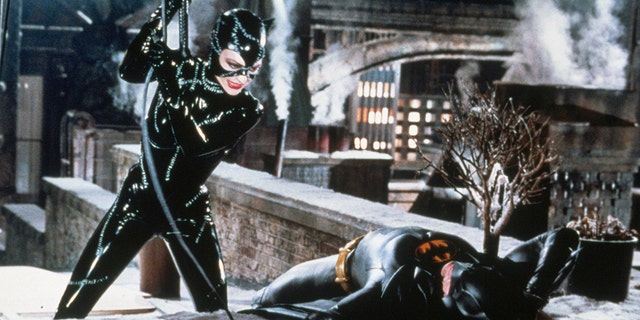 Michael Keaton and Michelle Pfeiffer as Catwoman and Batman