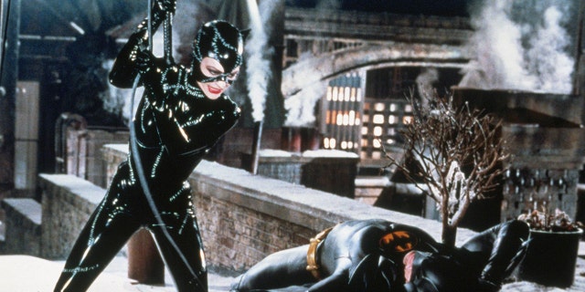 Michael Keaton and Michelle Pfeiffer as Catwoman and Batman