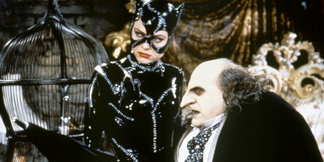 Michelle Pfeiffer and Danny DeVito as Catwoman and the Penguin in "Batman Returns"