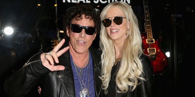 Neal Schon and his wife Michaele at the Hard Rock