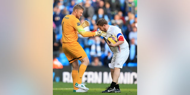 Andrew Flintoff and James Corden took part in several challenges for the show, "A League of Their Own."