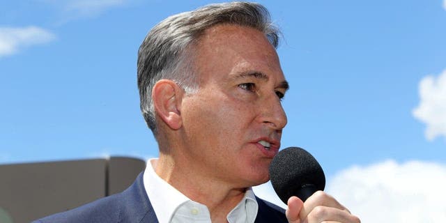 King County Executive Dow Constantine speaks at a press conference outside a Federal Detention Center holding migrant women in SeaTac, Washington.