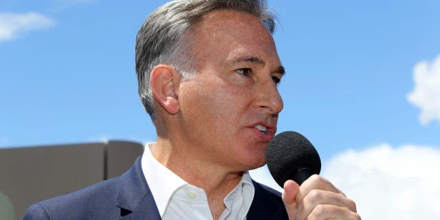 King County Executive Dow Constantine speaks at a press conference outside a Federal Detention Center holding migrant women in SeaTac, Washington.