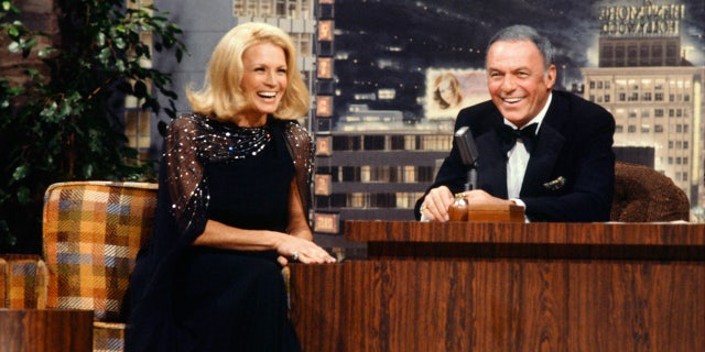 Angie Dickinson with Frank Sinatra, who was the guest host on "The Tonight Show Starring Johnny Carson" in 1977. Dickinson called Sinatra the love of her life.