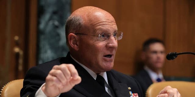 Chief of Naval Operations Adm. Michael Gilday, seen here in 2021, said more AI capabilities are being worked into the fleet.