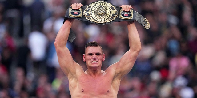 Gunther during WrestleMania at SoFi Stadium, April 2, 2023, in Inglewood, California.