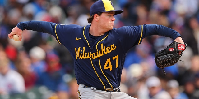 A 105 mph line drive from San Diego Padres slugger Manny Machado hit pitcher Gus Varland of the Brewers Saturday.