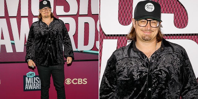 HARDY sported a black long-sleeved shirt and slacks at the CMT Music Awards.