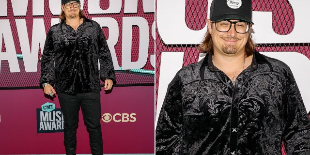 HARDY sported a black long-sleeved shirt and slacks at the CMT Music Awards.