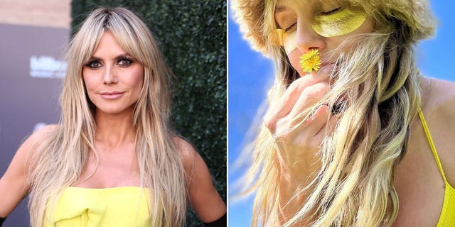 Heidi Klum shared a moment in the sun to her Instagram.