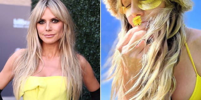 Heidi Klum shared a moment in the sun to her Instagram.