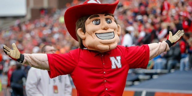 Nebraska Cornhuskers mascot Herbie Husker during the game against the Fighting Illini at Memorial Stadium on Oct. 3, 2015, in Champaign, Illinois.