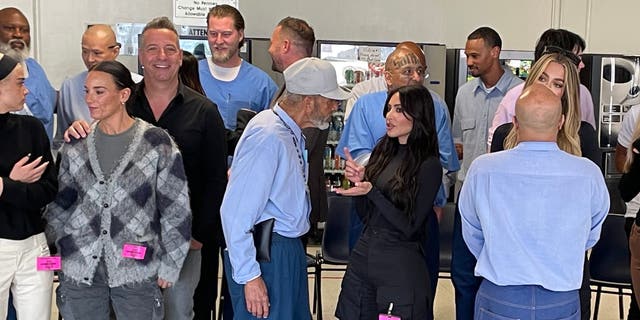 Kim Kardashian, Michael Rubin and REFORM Alliance’s Future Shapers Advisory Council visit the California State Prison of Los Angeles County in Lancaster.