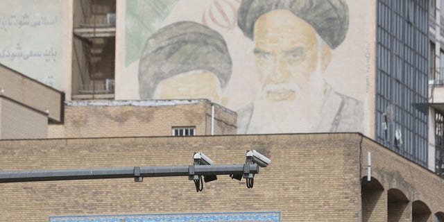 CCTV cameras are seen in a street in Tehran, Iran, April 9, 2023.